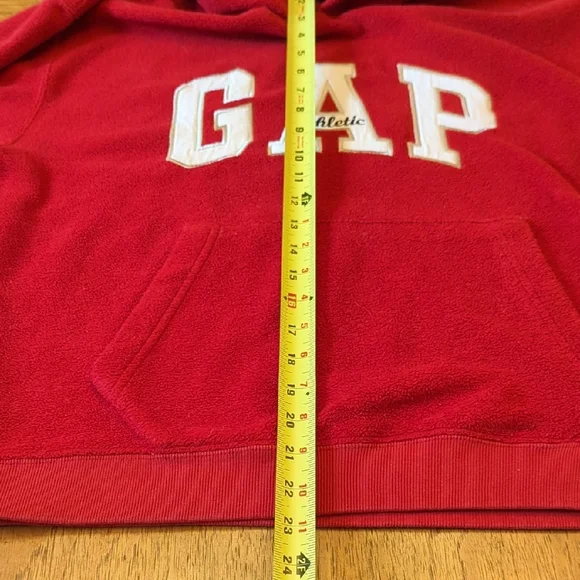 Y2K GAP Red Retro Fleece Hoodie - Picture 7 of 8